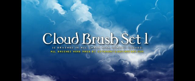 brush photoshop Clouds Brush Set 1
