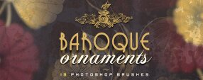 Brush photoshop 19 Baroque Ornaments Brushes - VOL.3