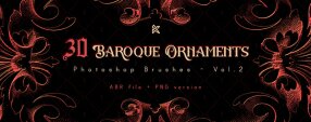 Brush photoshop 30 Baroque Ornaments - Vol.2