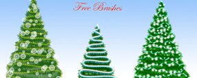 Brush photoshop Christmas Tree Free Brushes