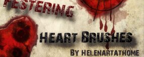 Brush photoshop Festering Heart Brushes
