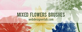 Brush photoshop Mixed Flowers Brushes