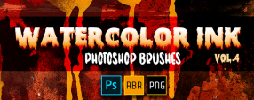 Brush photoshop Watercolor & Ink Brushes - Vol.4